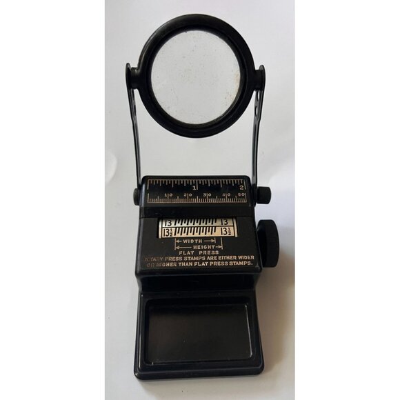Vintage 1930s Roto-Gage Stamp Collector Measuring Device, Read Amazing History! - Picture 2 of 11